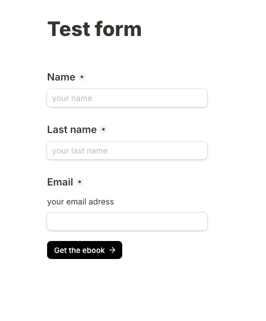 create an easy free tally form for your landingpage 